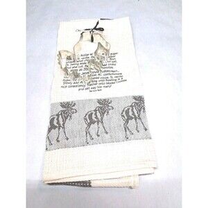 New Moose Cookie Cutter & Kitchen Hand Towel With Chocolate Moose Recipe Set